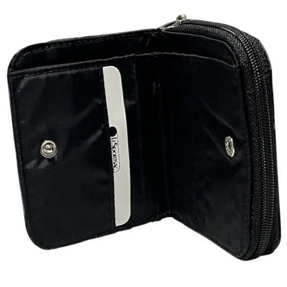 LE SPORTSAC Leopard Noir Bi-Fold Wallet NWT - Picture 10 of 15